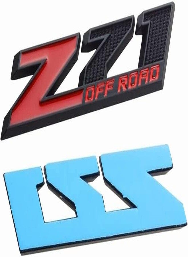 Aimoll 2pcs Z71 Off Emblems with Strong Tape Decal Emblems Badge for GMC Chevy Silverado Sierra Suburban (Black Red) - Image 3